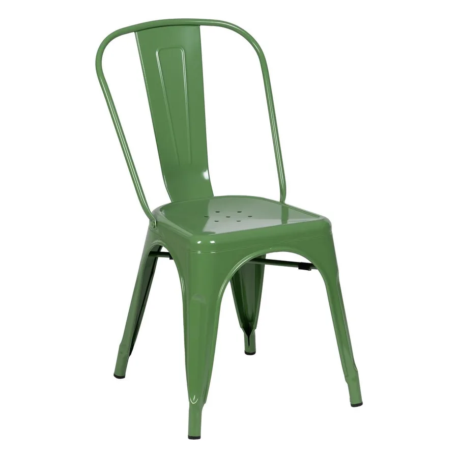 Lot de 4 : Chaise Empilable Métal Industrielle Ixia 45 cm