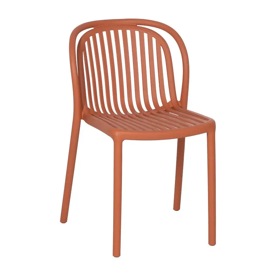 Chaise de jardin en polypropylène empilable Ixia 51 cm Terracotta