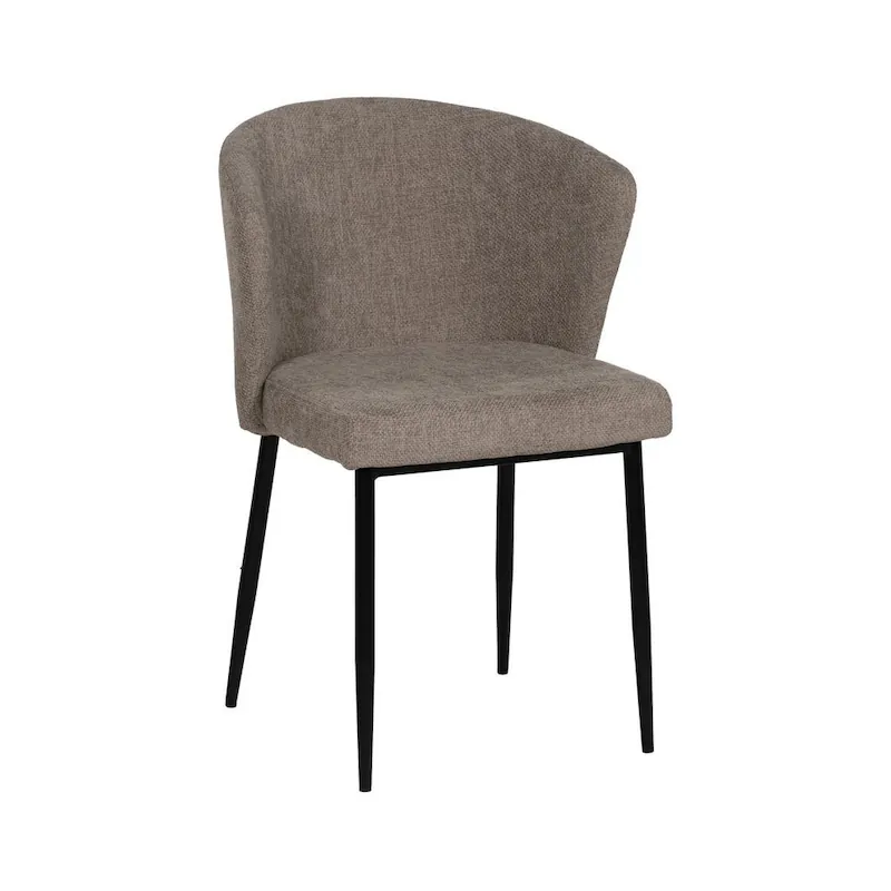Lot de 2 : Chaise Tissu-Métal Ixia 52 cm - taupe, vue sur fond blanc