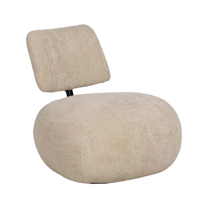 Fauteuil Beige Bouclette Ixia 67 cm
