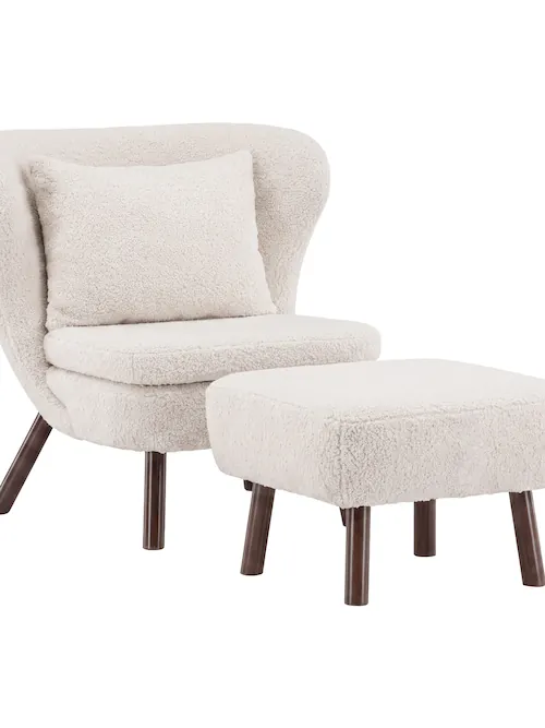 Fauteuil Ryxö avec repose-pied assorti