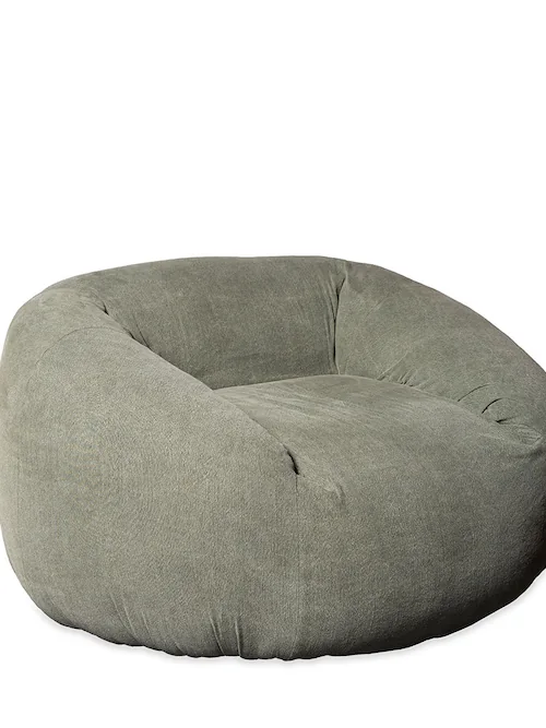 Fauteuil Paoha rond et bas en tissu – Athezza
