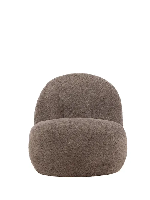 Fauteuil Omaha arrondi en bouclette, 65 cm