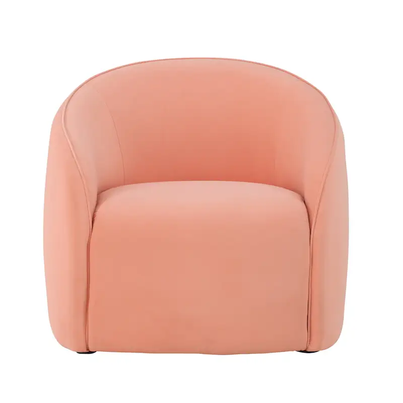Fauteuil Neo pêche vu de face, dossier arrondi qui enveloppe l'assise