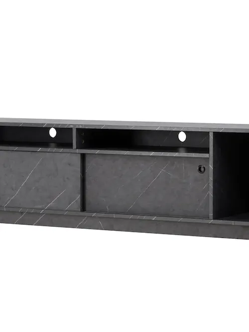Meuble TV Girona à portes coulissantes, 180 cm
