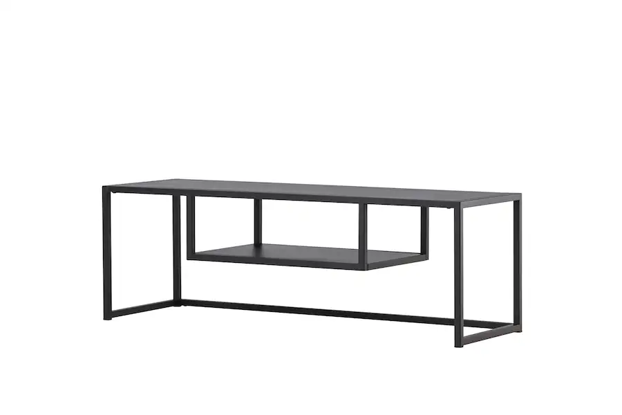 Riverside en trois quarts, cadre filaire noir et plateau rectangulaire