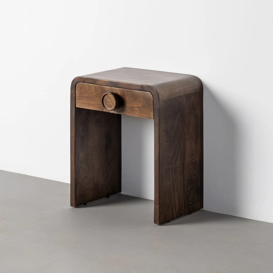 Table d'Appoint Manguier Ixia 45cm, marron
