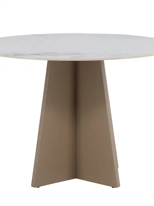 Table à manger ronde Bootcut effet marbre, Ø 110 cm
