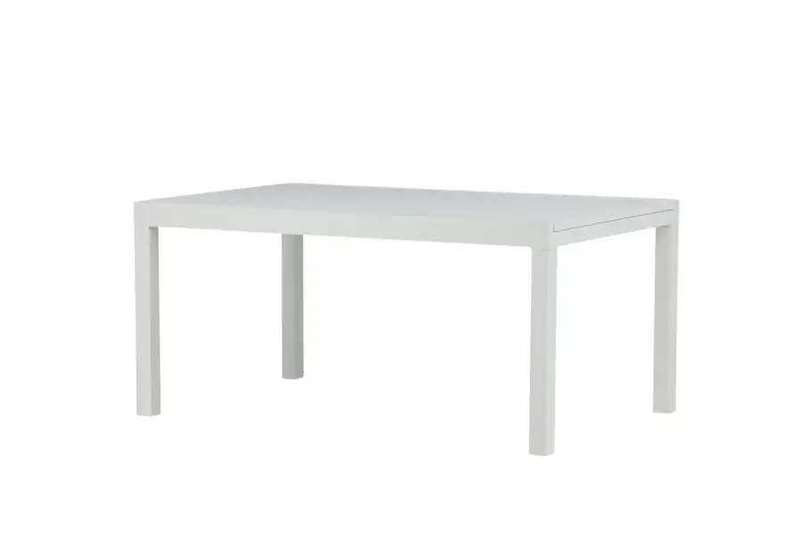 Table de jardin extensible Marbella en aluminium, 160 cm Blanc