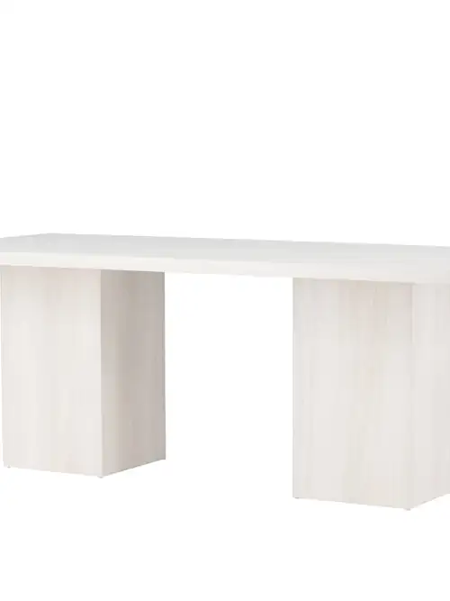 Table à manger Olga avec deux pieds en bloc, 200 cm