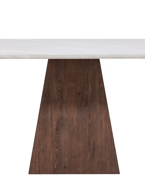 Table à manger carrée Cael effet pierre, 120 cm