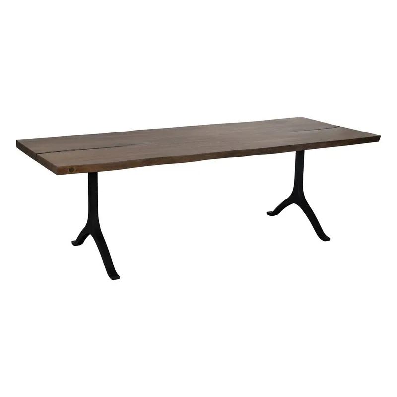 Table À Manger Marron Bois De Suar Ixia 240cm