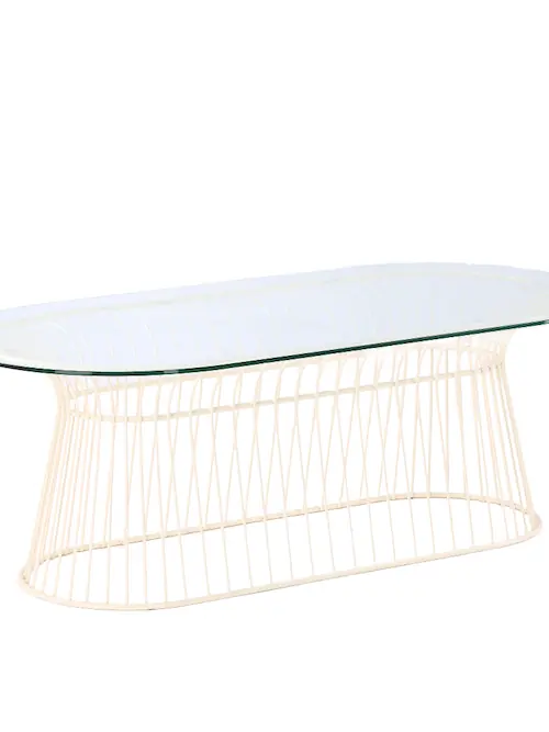 Table basse Marc en verre et métal – Athezza