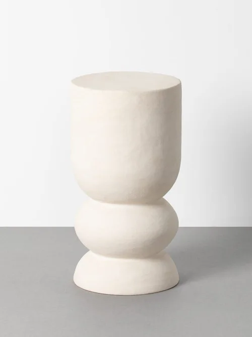 Table d'appoint fer blanc cassé Ixia 31 cm