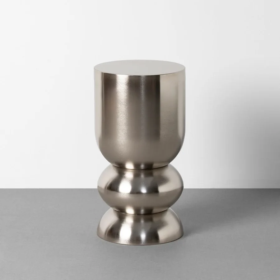 Table d'appoint fer Ixia 31 cm, argent