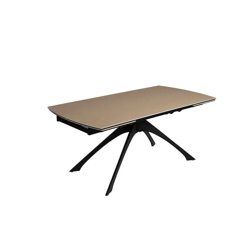Table à Manger Céramique Extensible Ixia 180cm - naturel / noir, vue sur fond blanc