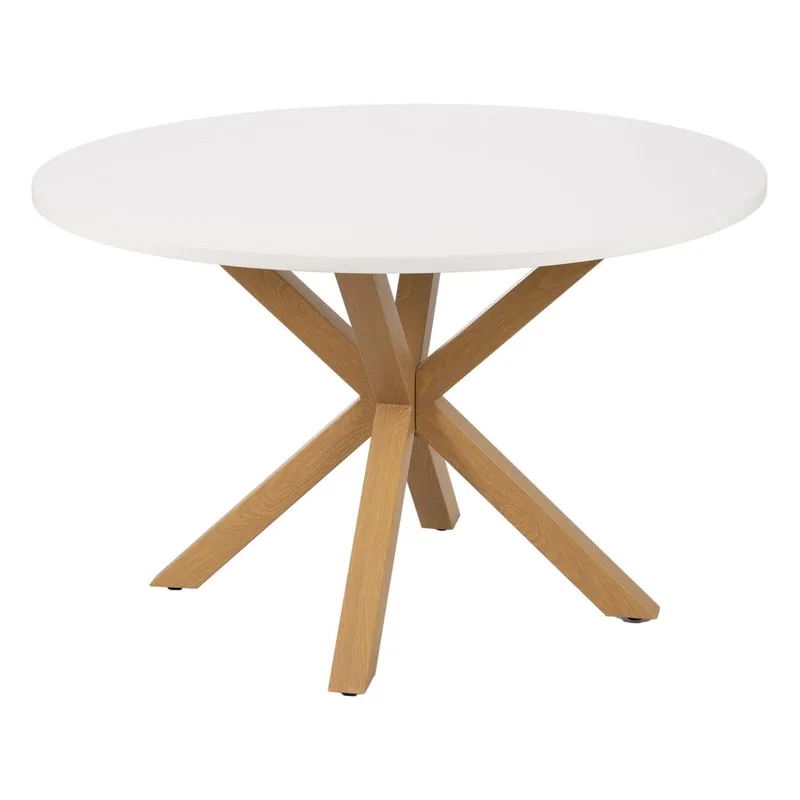 Table à Manger Blanc-naturel Ixia 120cm