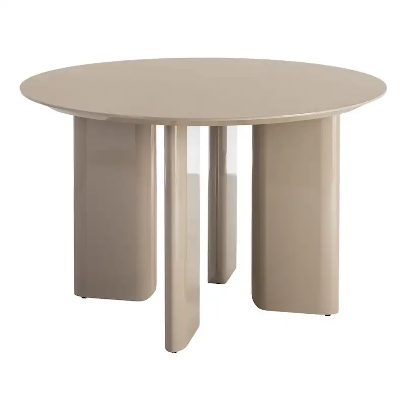 Table à Manger Taupe Ixia 120cm, vue sur fond blanc