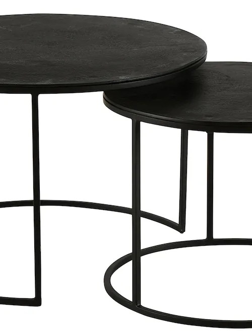 Tables gigognes Palma en aluminium martelé – Athezza