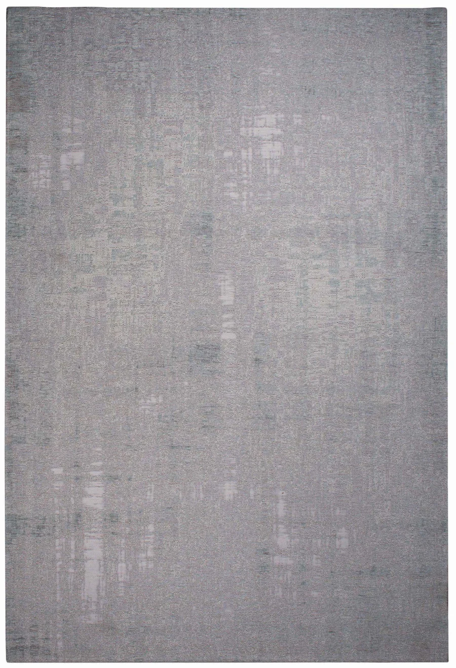 Tapis Grunge gris effet usé tissé à plat, vu de dessus